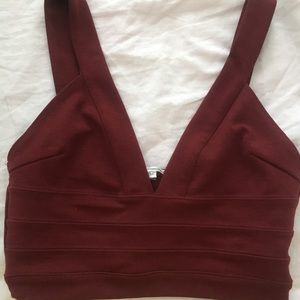 Burgundy or Red Crop Top